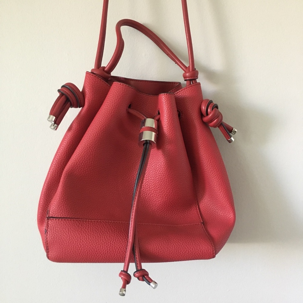 Zara faux leather bucket bag